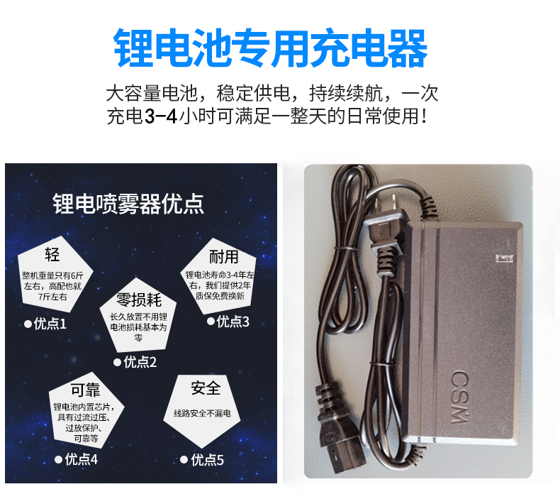 背負式鋰電動噴霧器